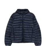 navy jacket, front view