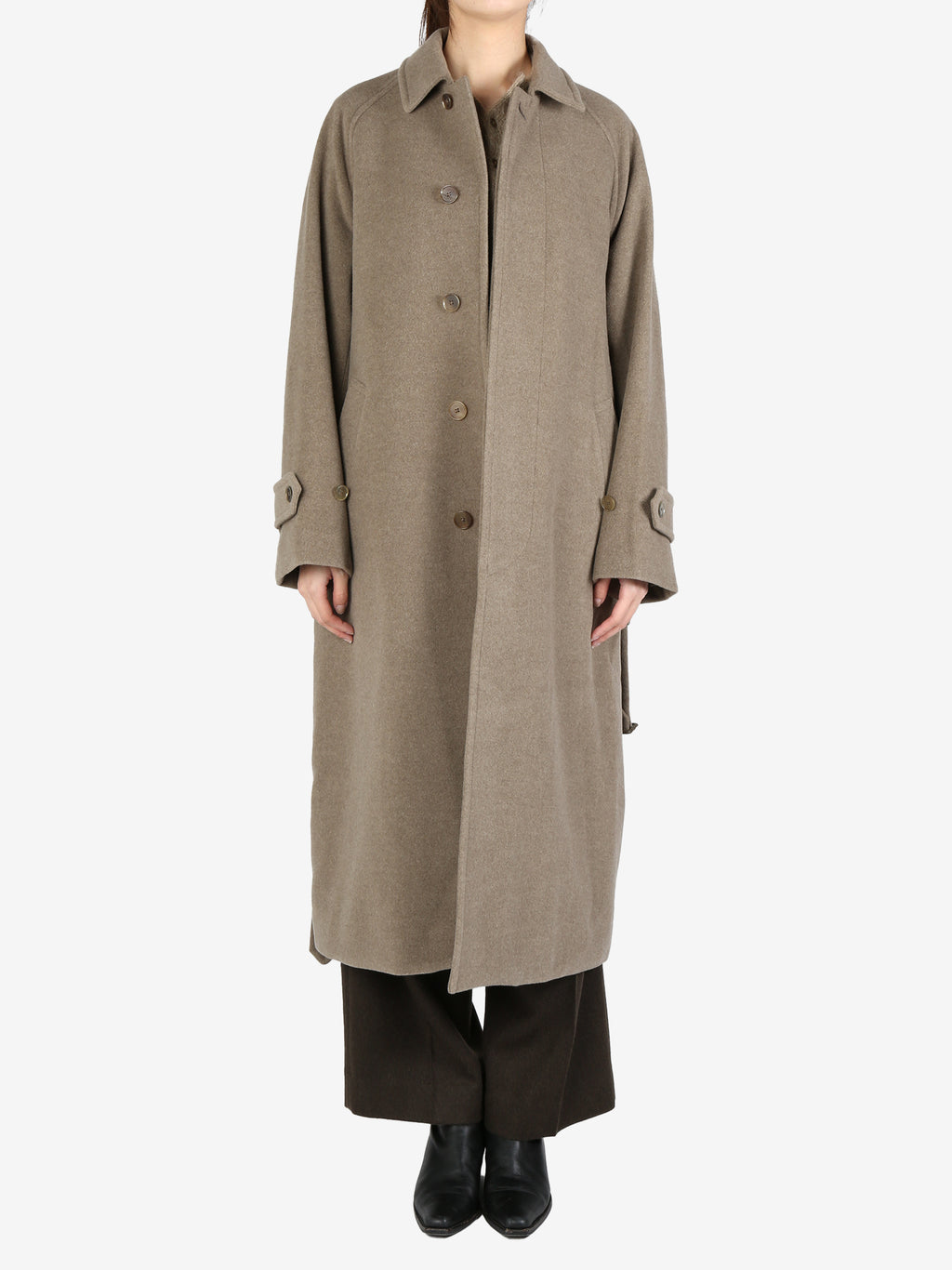 AURALEE - Women Super Fine Wool Mosser Soutien Collar Coat