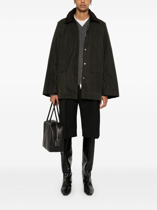 Green jacket, full body view