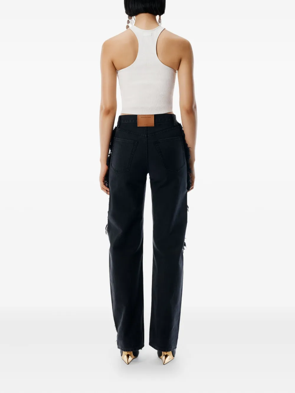 Black jean,full body view