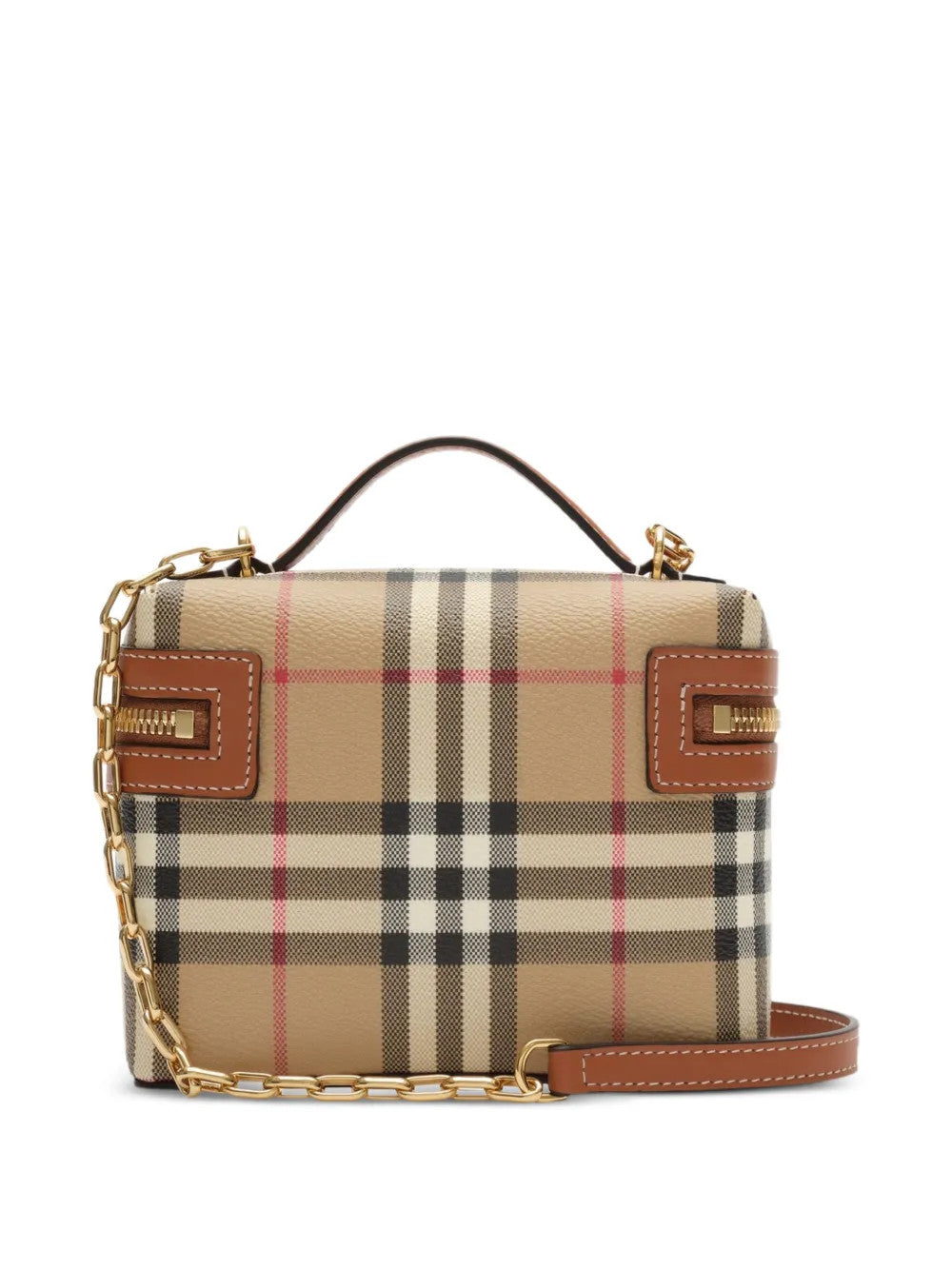 Tan bag, front view