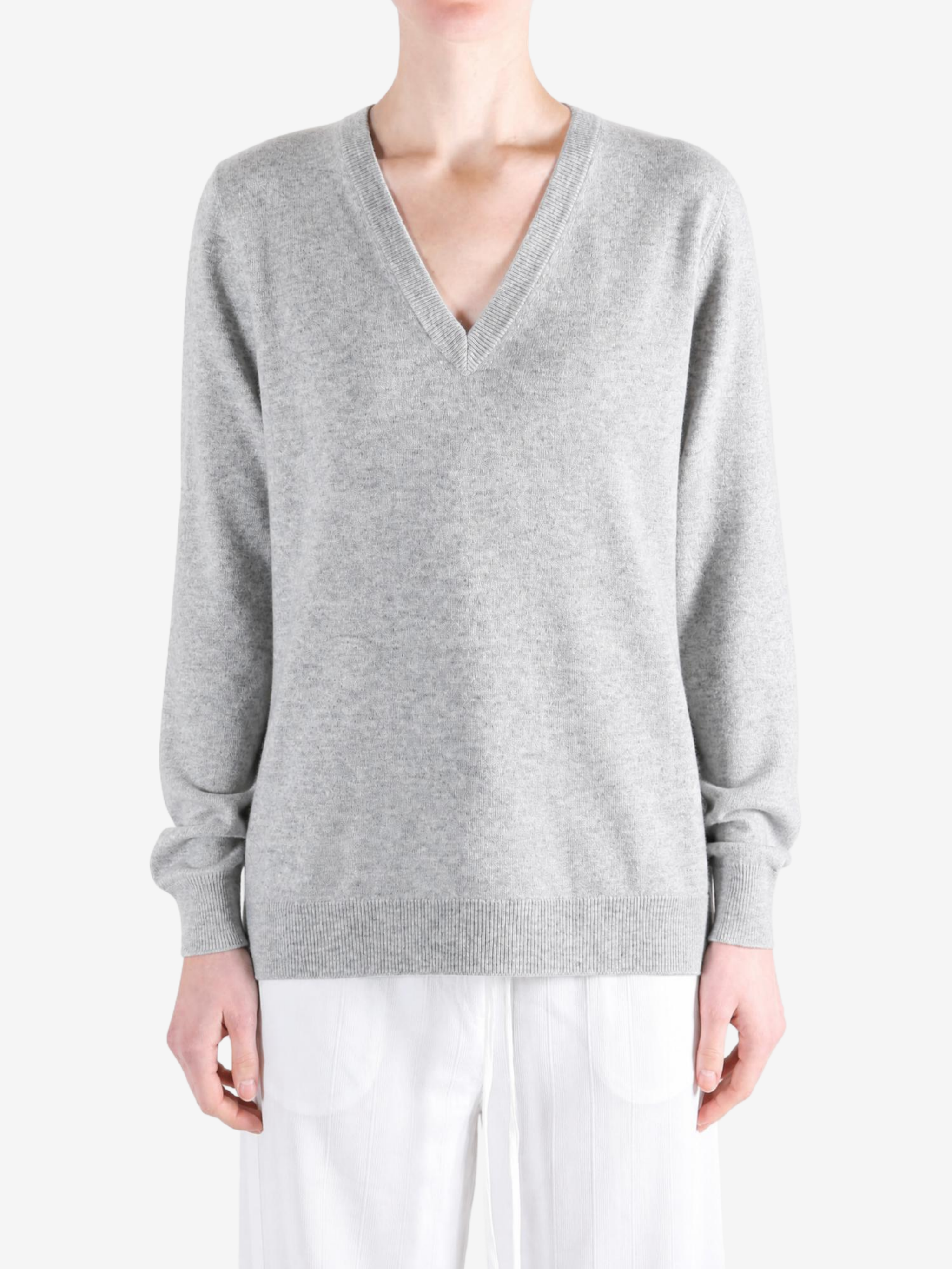 Grey hoodie, full body view