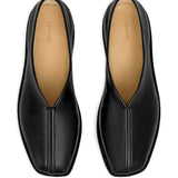 Black slippers, top view