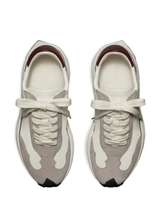 White sneakers, top view