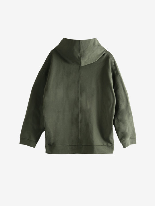 Green sweatshirt, front view