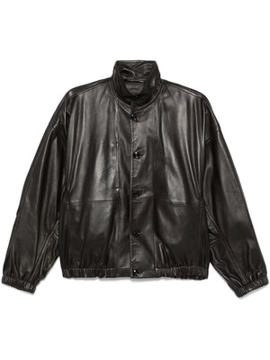 LEMAIRE - Women Stand Collar Leather Blouson