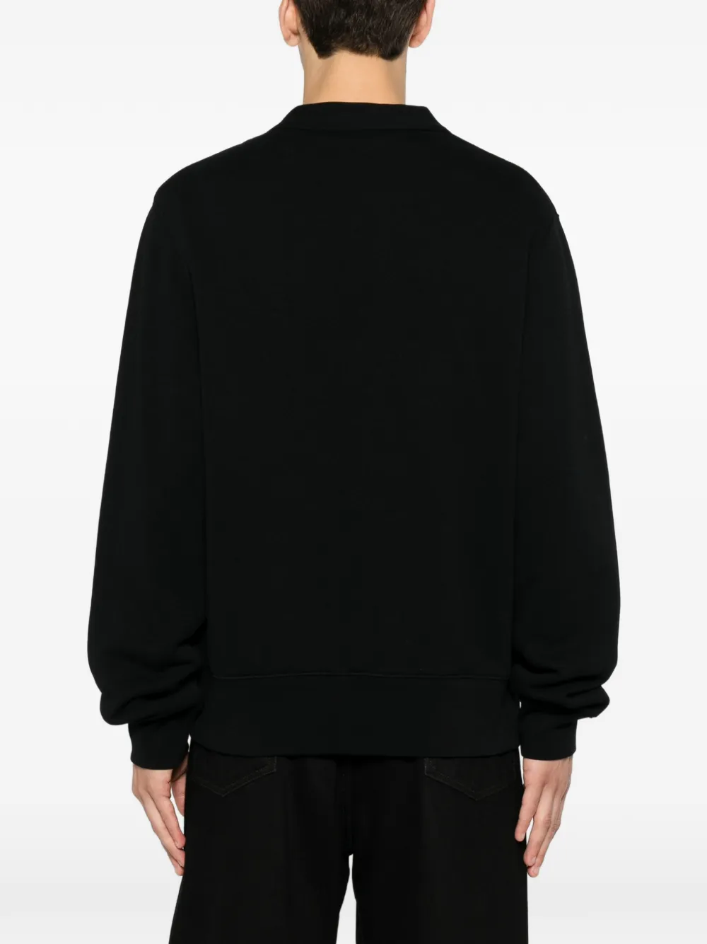 Black knitwear, back view