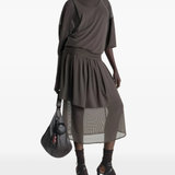 Brown dresses, full body view