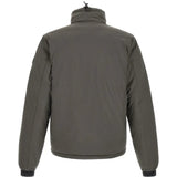 Grey jacket, back view