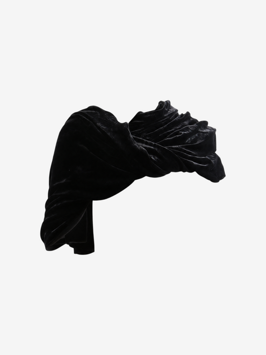 Black scarf, front view