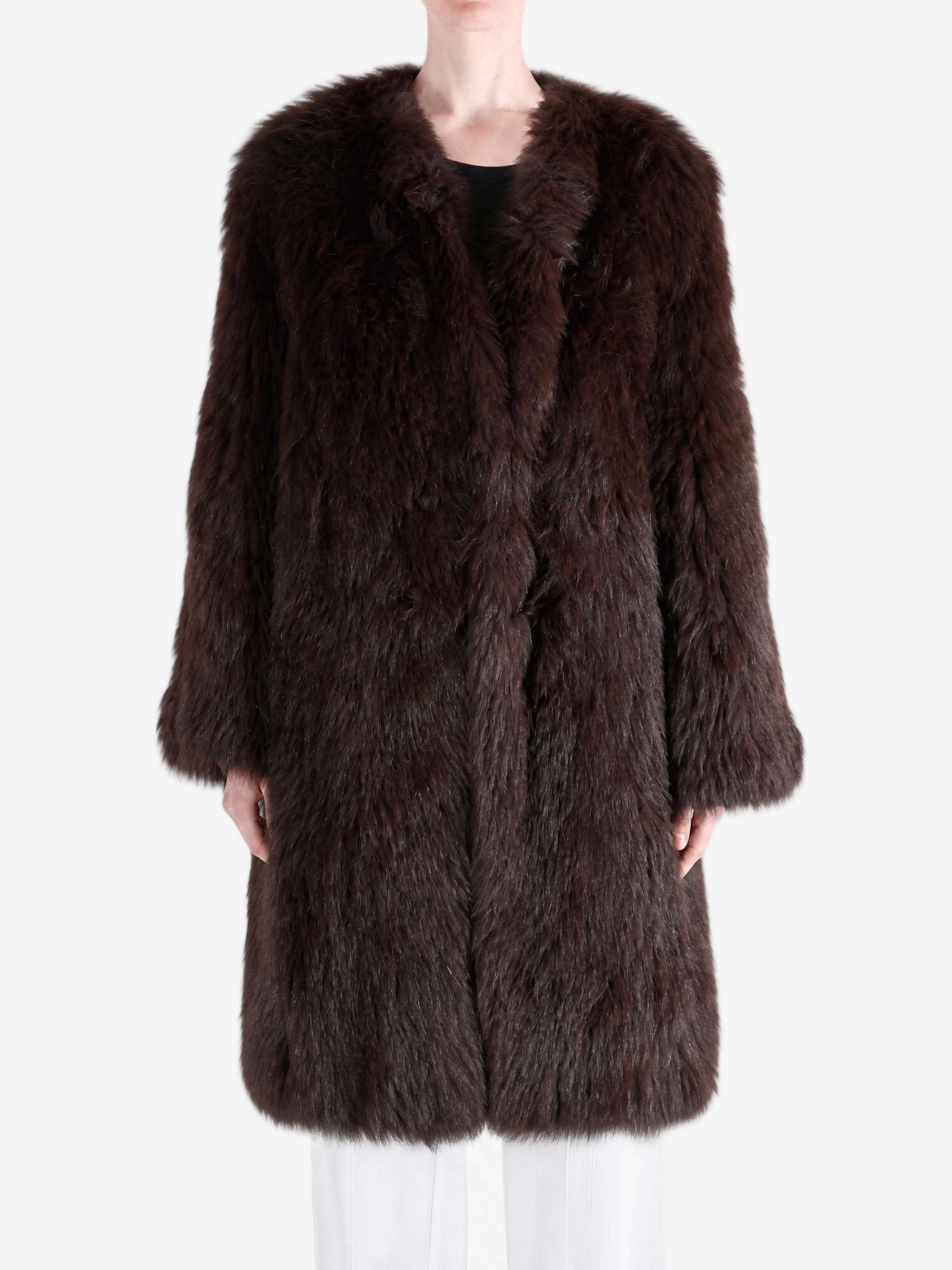 Brown jacket, full body view