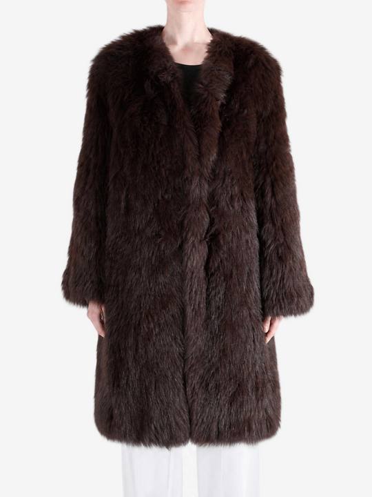 Brown jacket, full body view