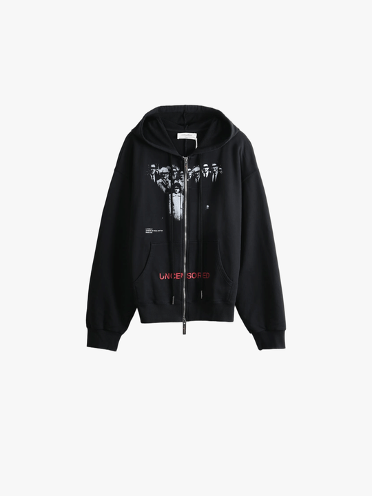 Black hoodie, front view