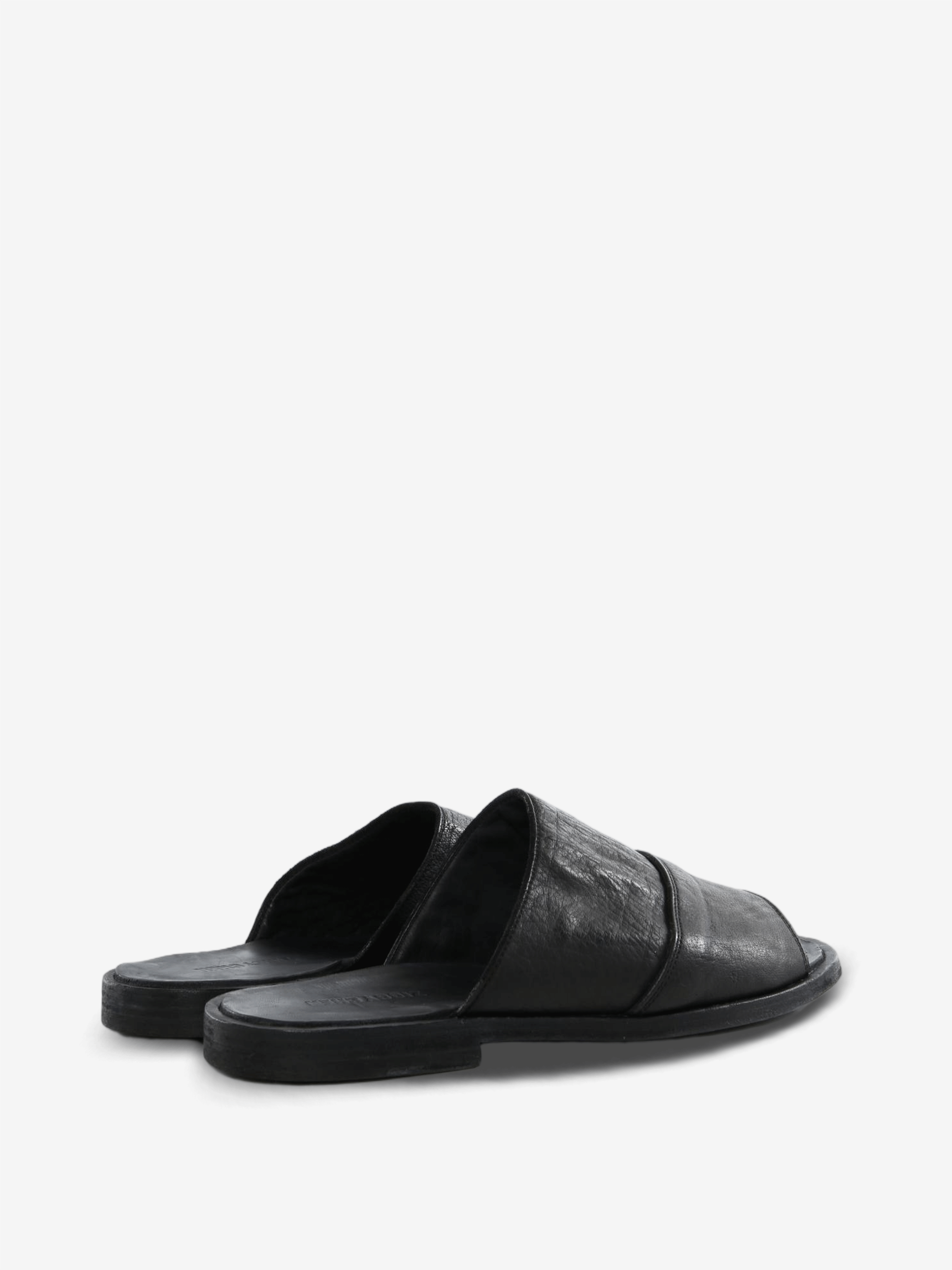 Black sandals, side view