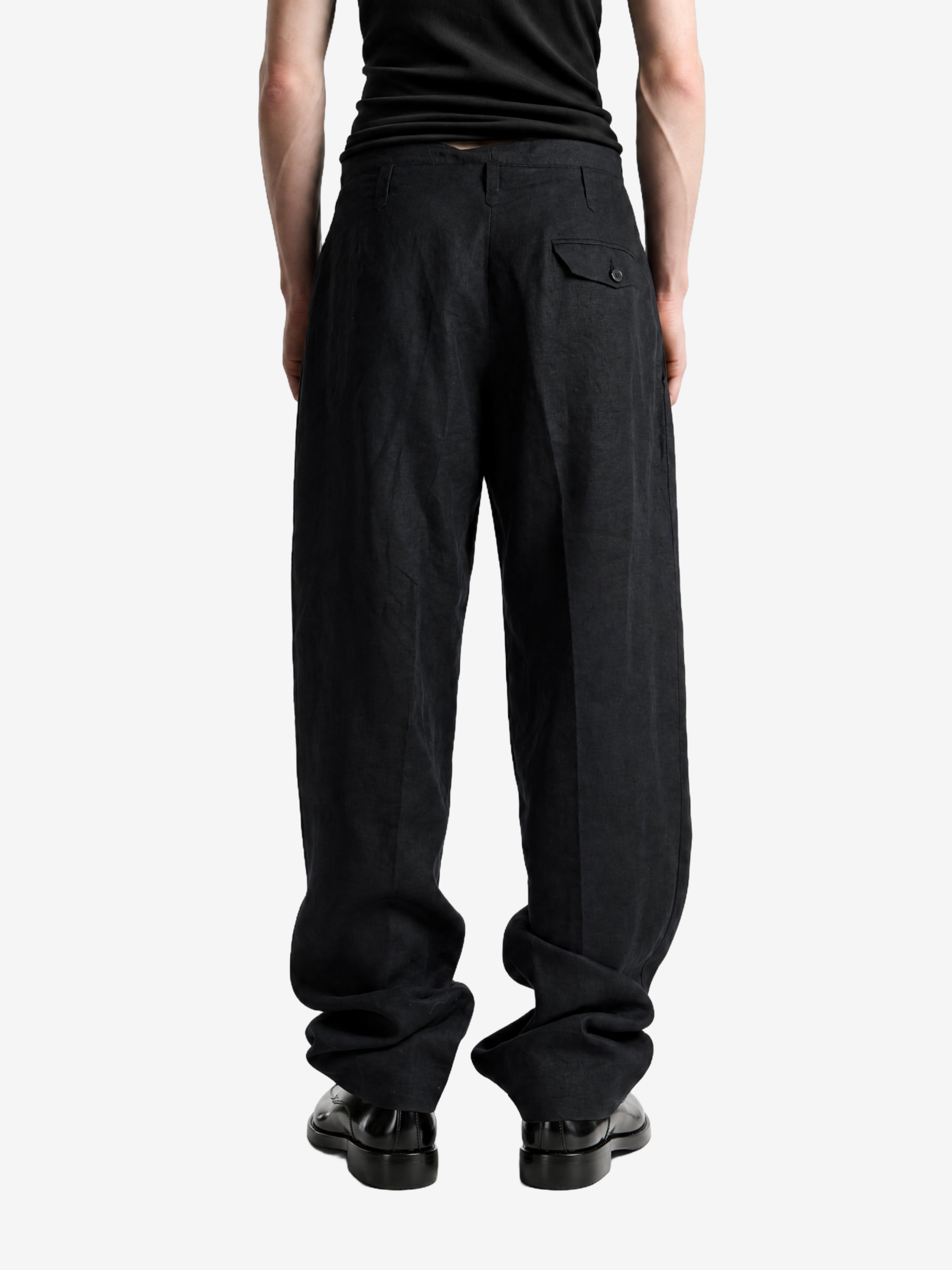 Black pants, full body view