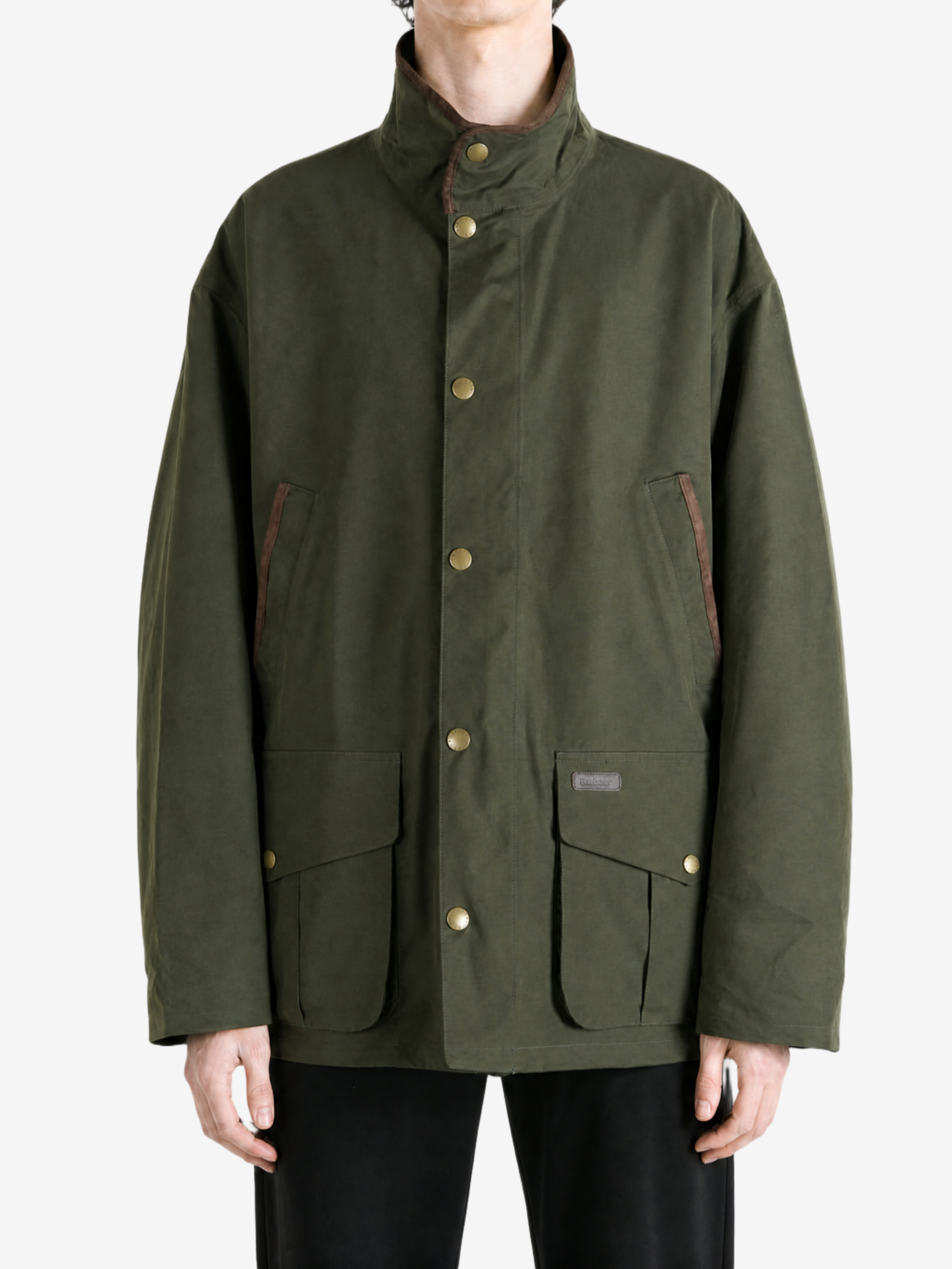 Green jacket, full body view