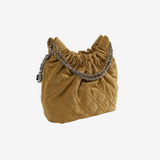 Tan bag, front view