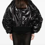 Black jackets worn by a person, showing the jackets fit