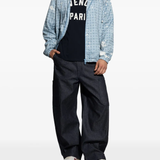 Blue pants, full body view