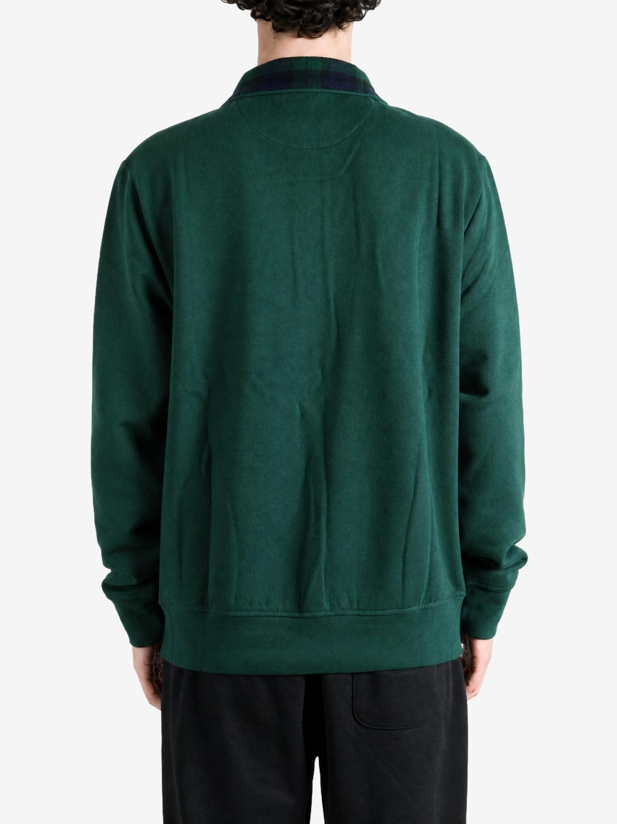 Green knitwear, front view