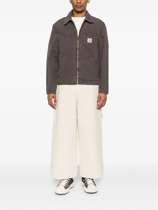 Brown jacket, full body view