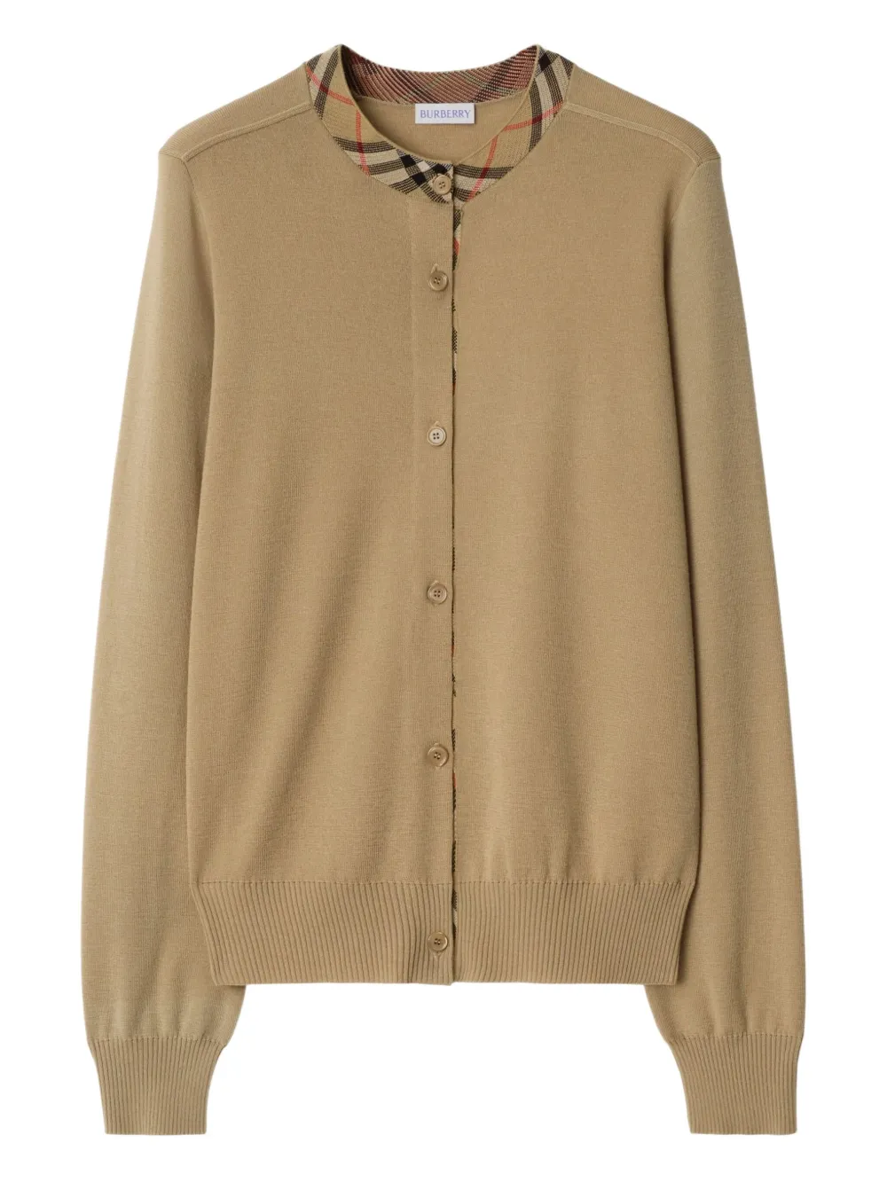 Tan cardigan,front view