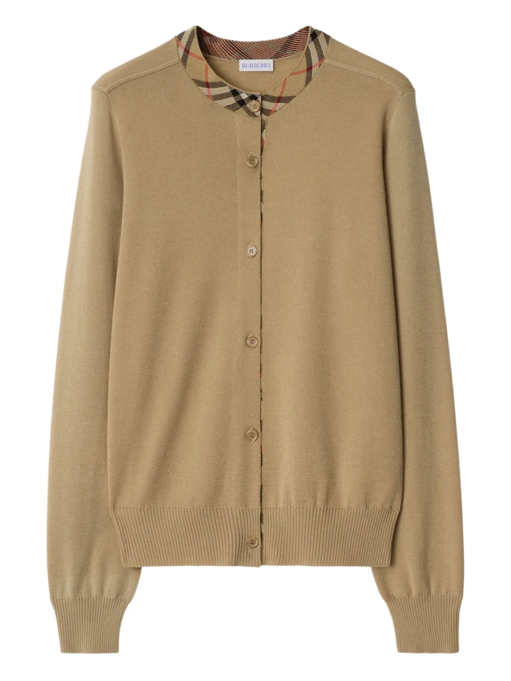 Tan cardigan,front view