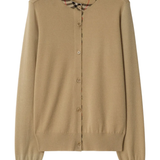 Tan cardigan,front view