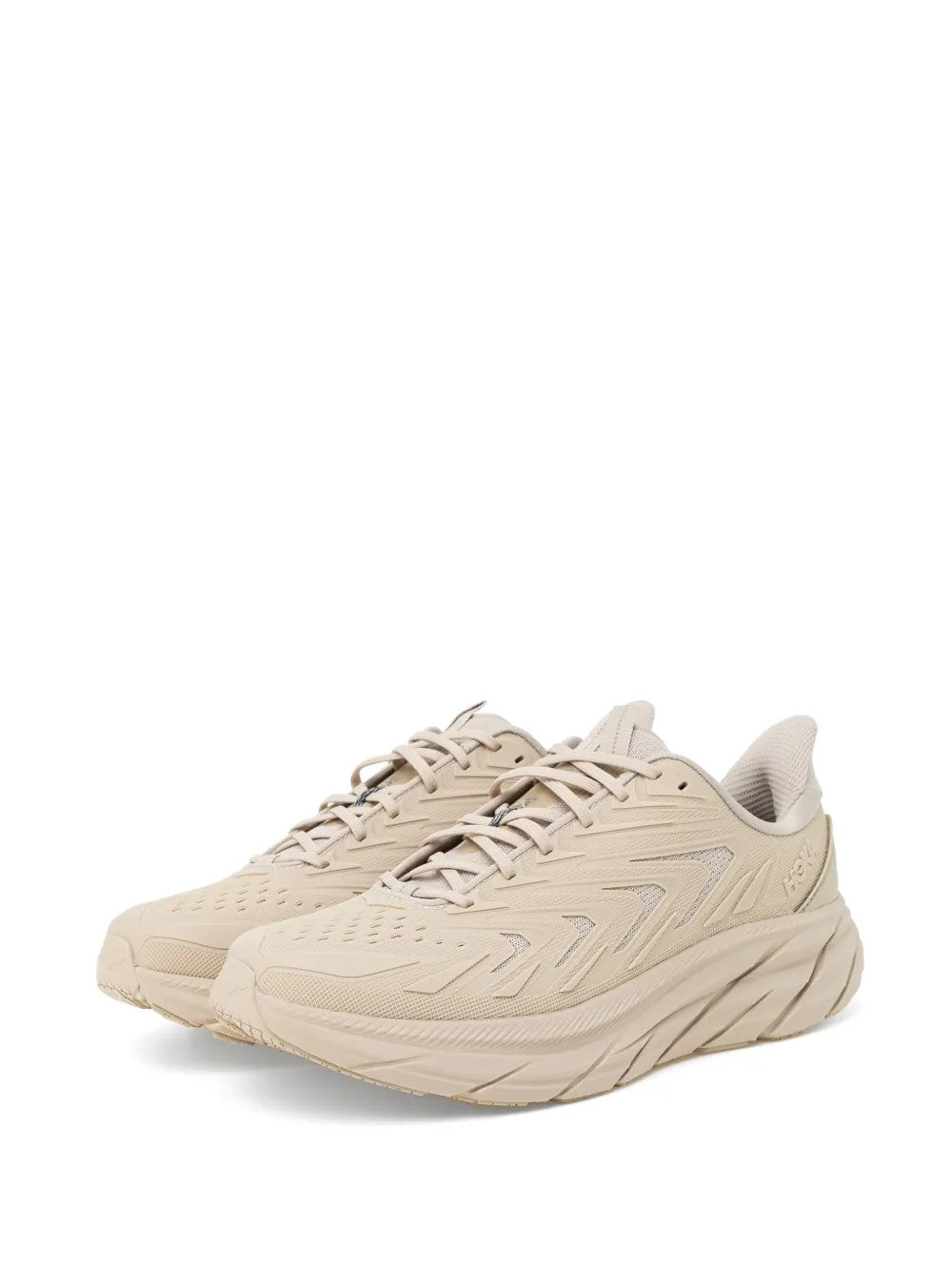 Tan shoes, front view