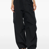 ALEXANDER WANG - Women Logo Elastic Mid-Rise Pleated Knee Pant