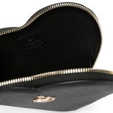 Black crossbody, inside view