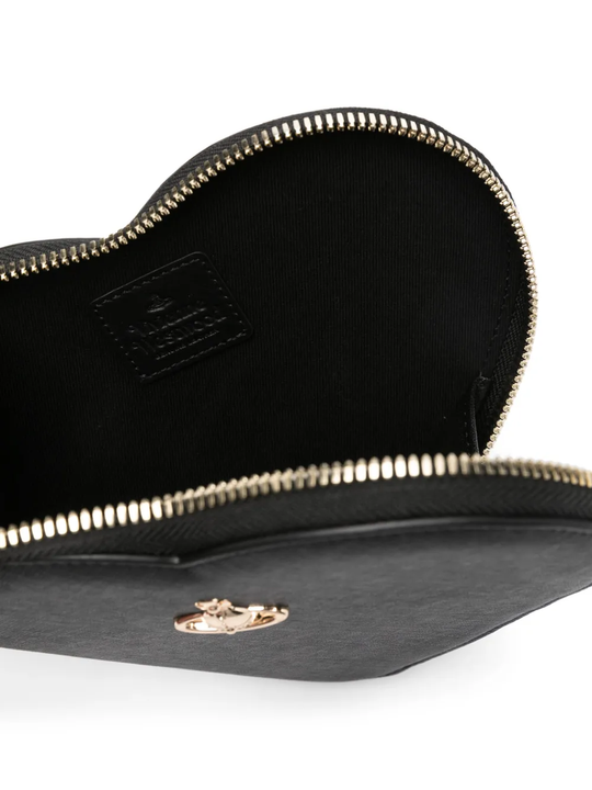 Black crossbody, inside view