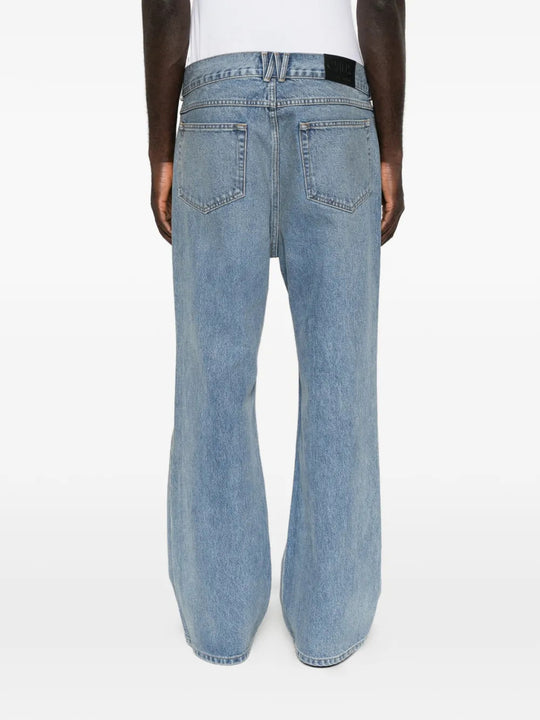 Blue pants, full body view