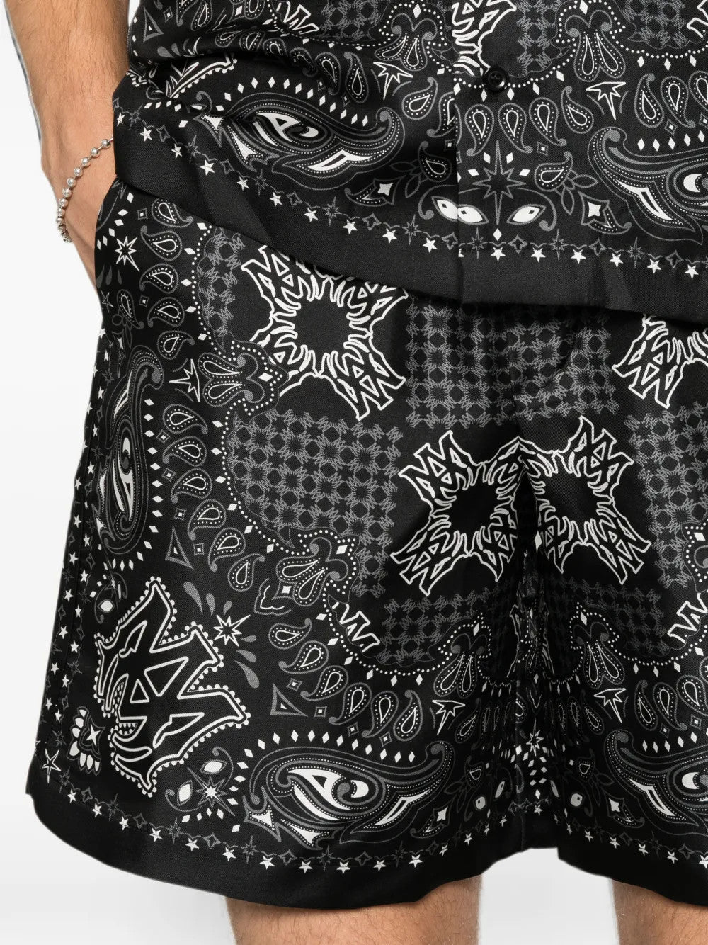 Black shorts worn by a person, showing the shorts fit