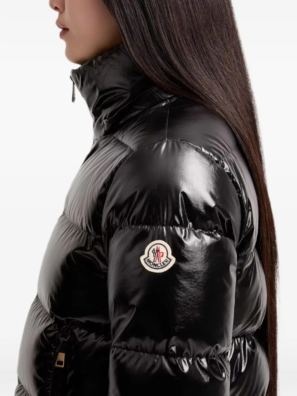 Black jacket worn by a person, showing the jacket fit