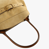 Tan bag, front view