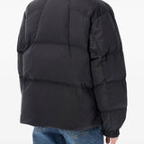 Black jackets worn by a person, showing the jackets fit