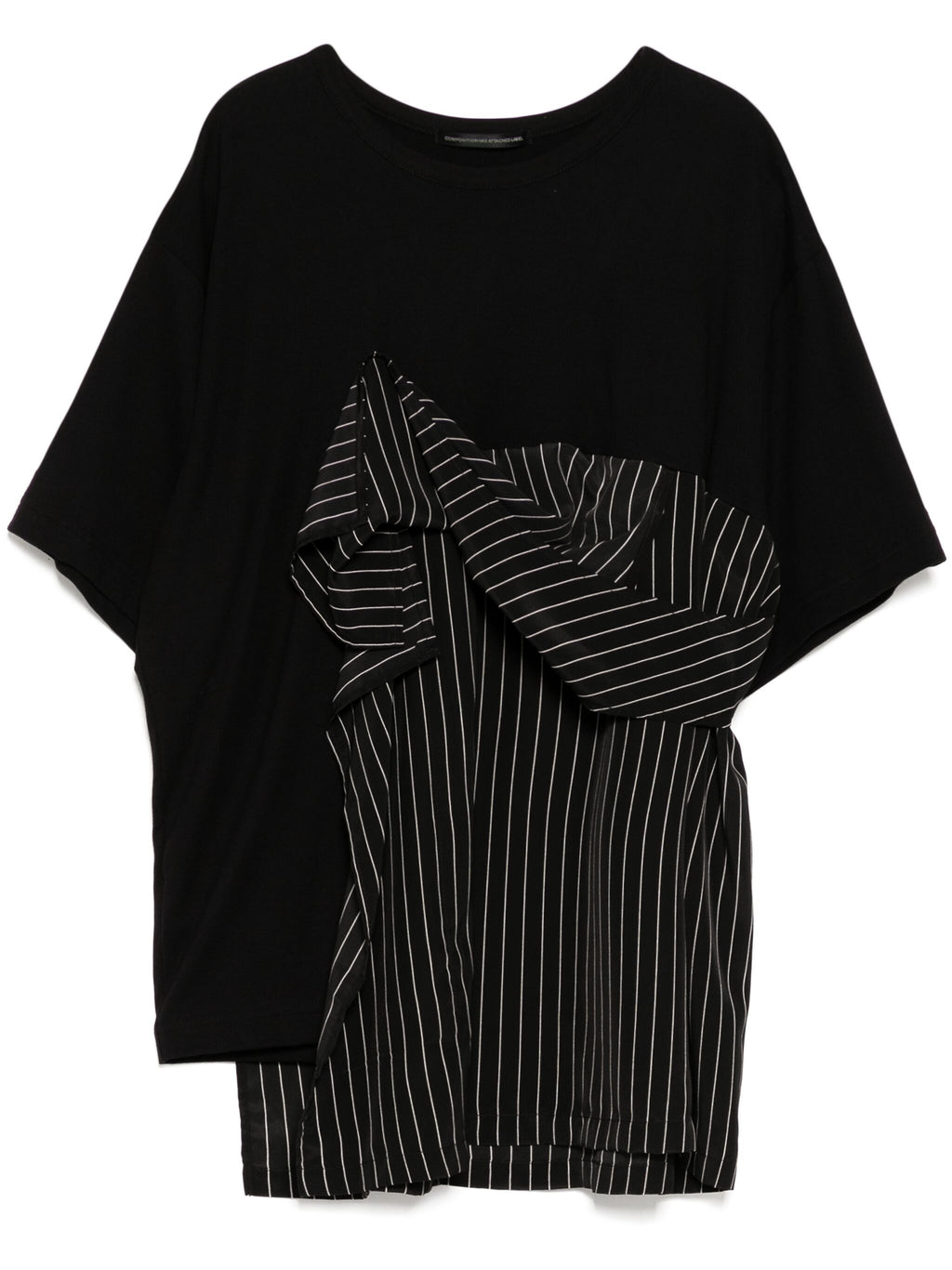 Y'S - Women Front Gathered Stripe T-shirt