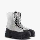 Grey boots, front view
