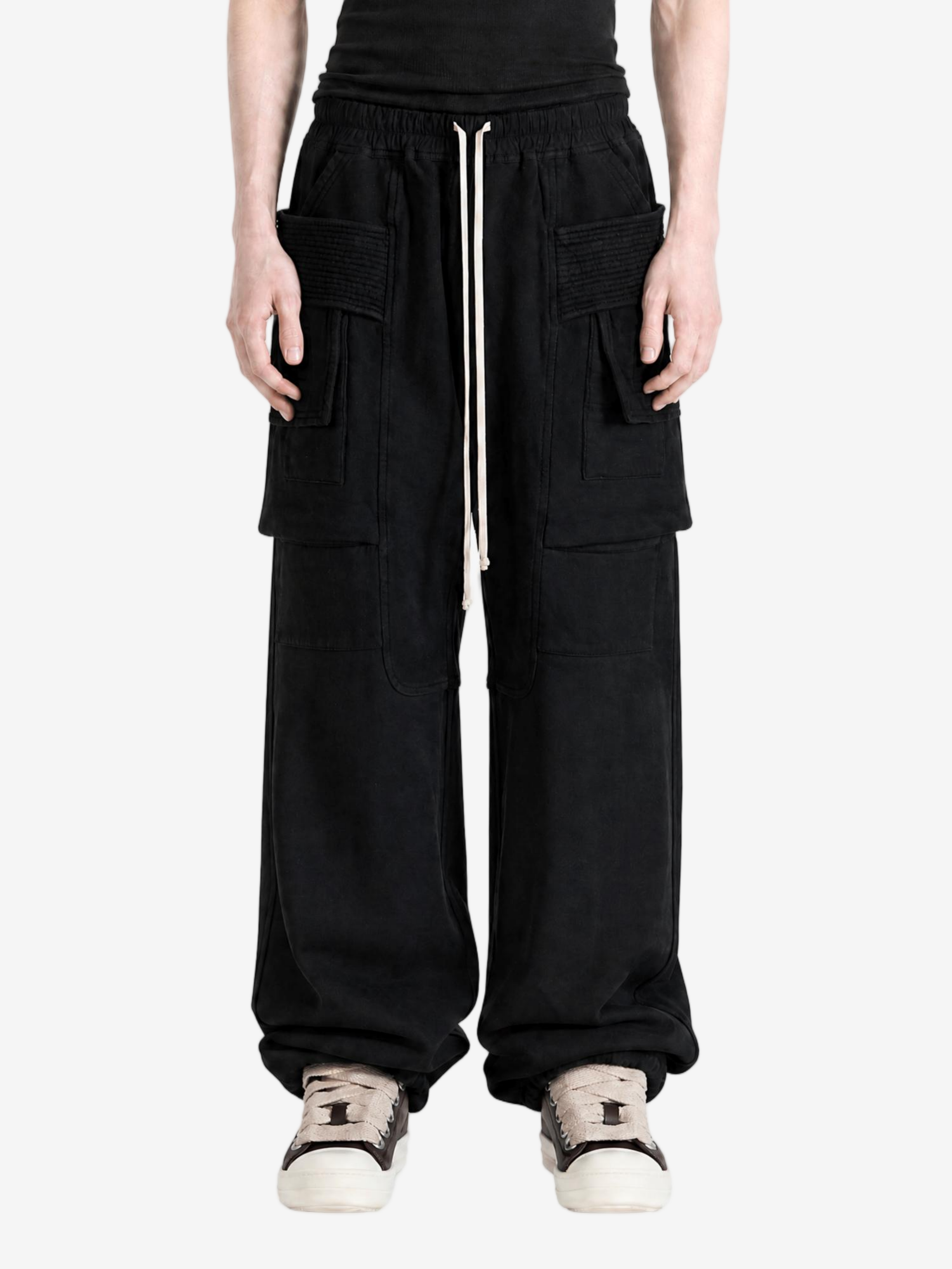 Black pants, full body view