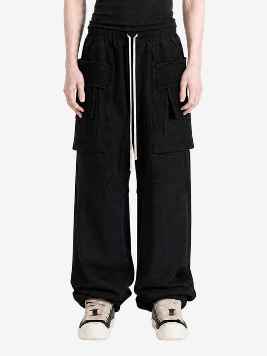 Black pants, full body view