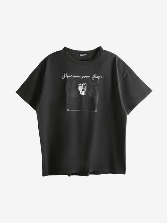 Black t-shirt, front view
