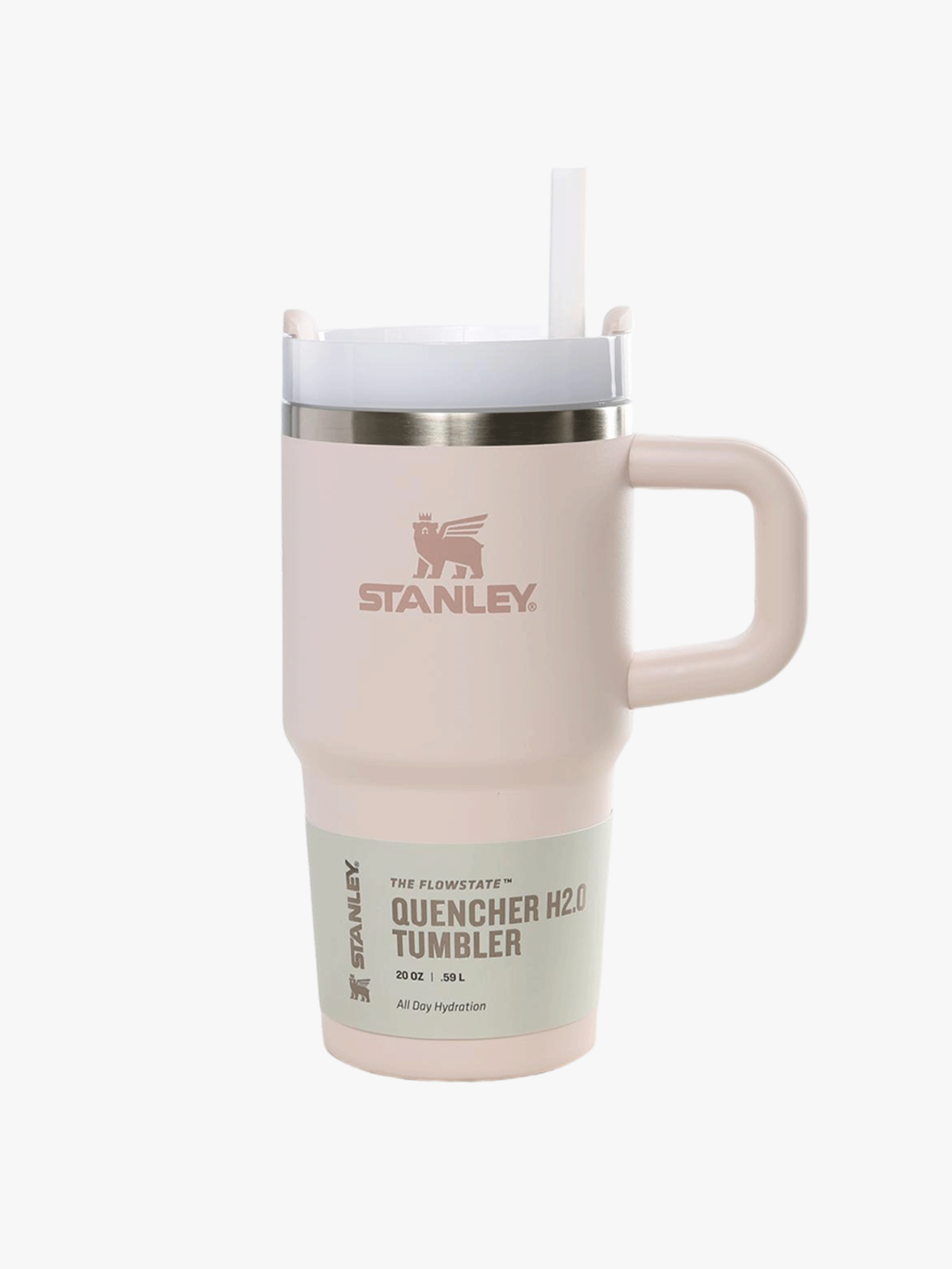 Pink tumbler, front view