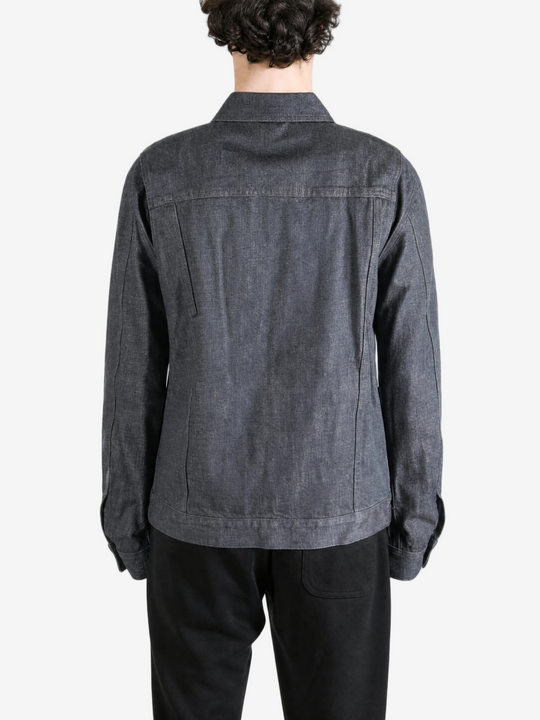 Grey jacket, full body view
