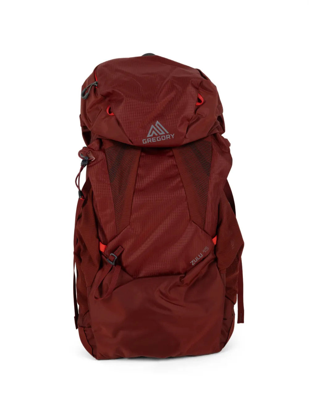 Burgundy bag, front view