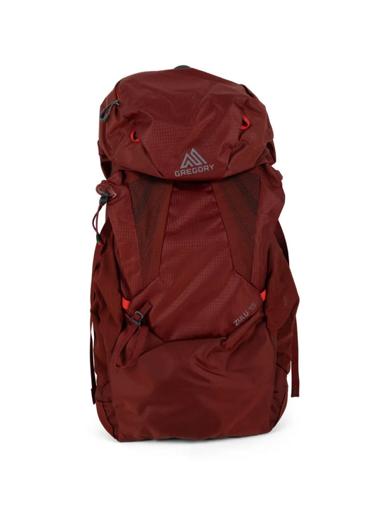Burgundy bag, front view