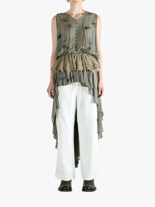 Green tops,full body view