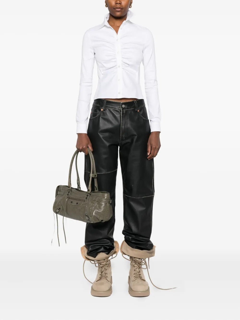 White shirt, full body view