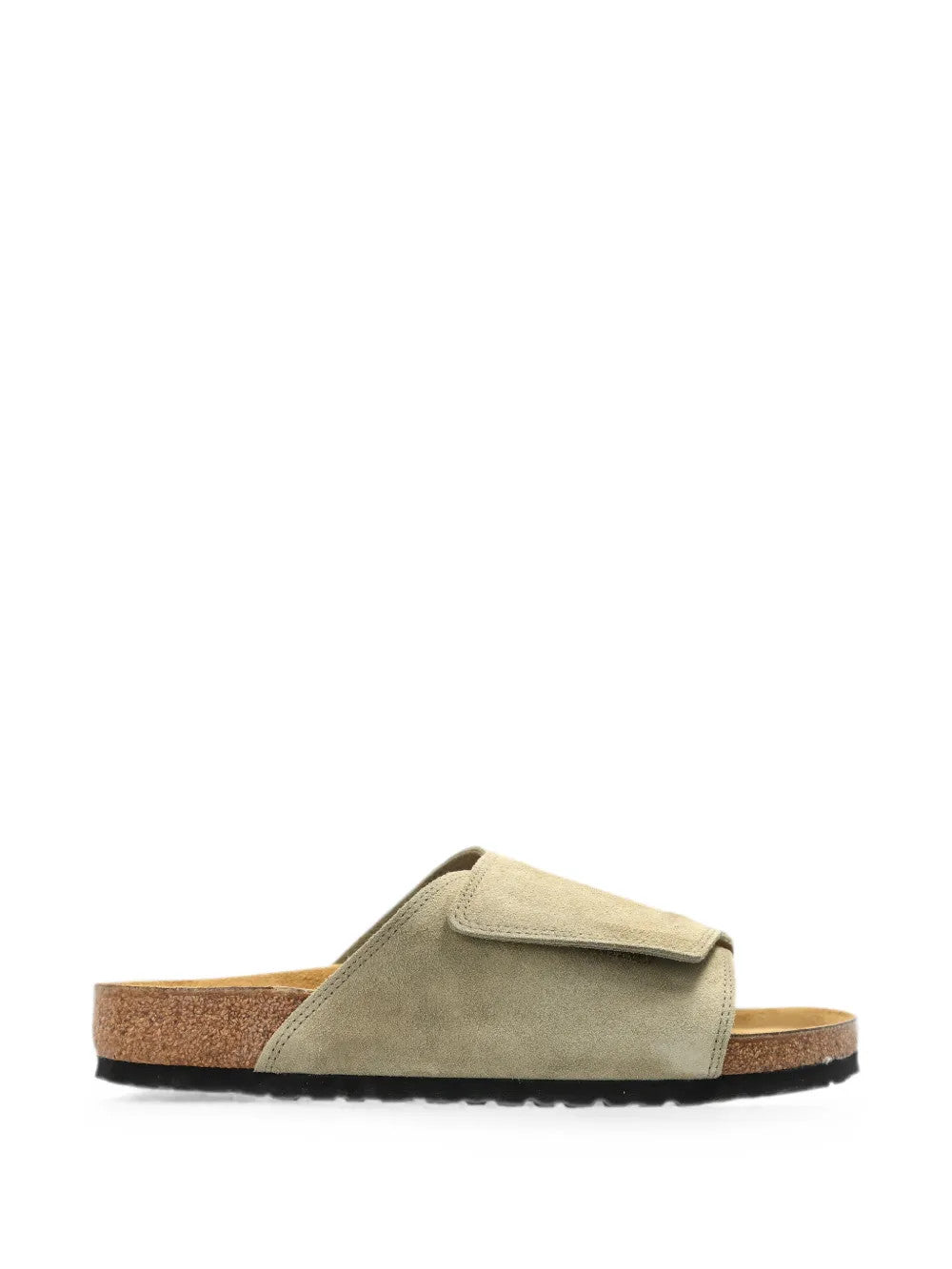 Tan sandals, side view