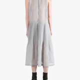 Gray skirt,full body view